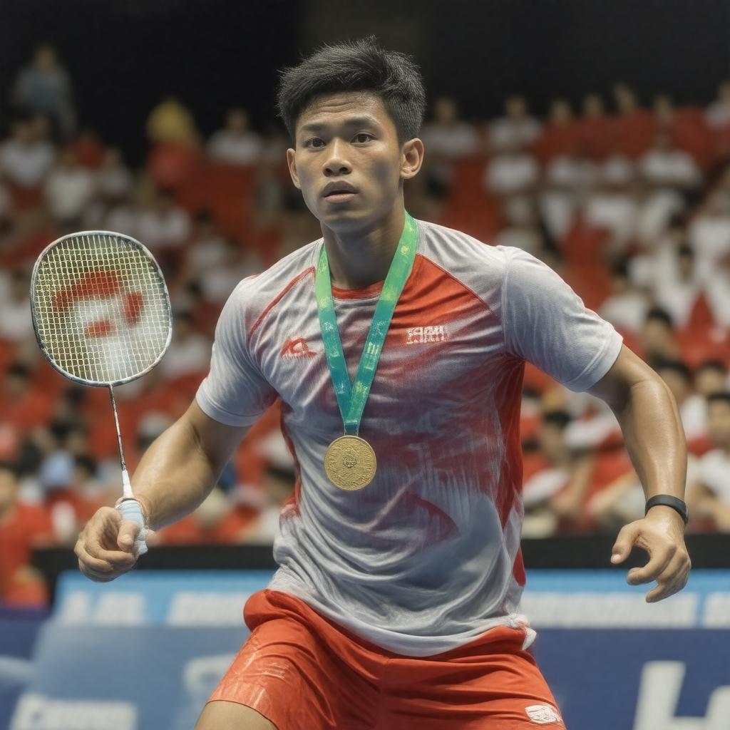 AI-created image of Taufik Hidayat