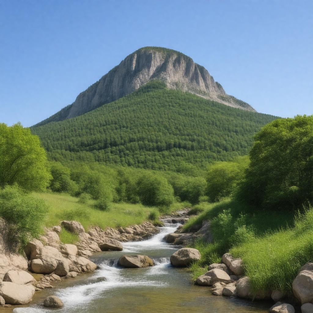 AI-created image of Taum Sauk Mountain