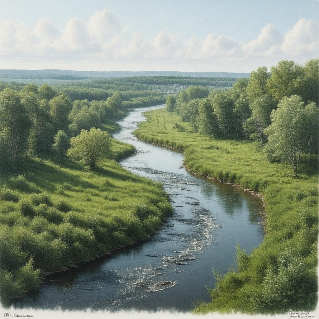 AI-created image of Taunton River Watershed