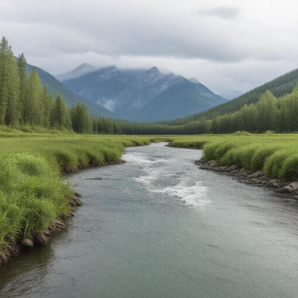 AI-created image of Tazlina River