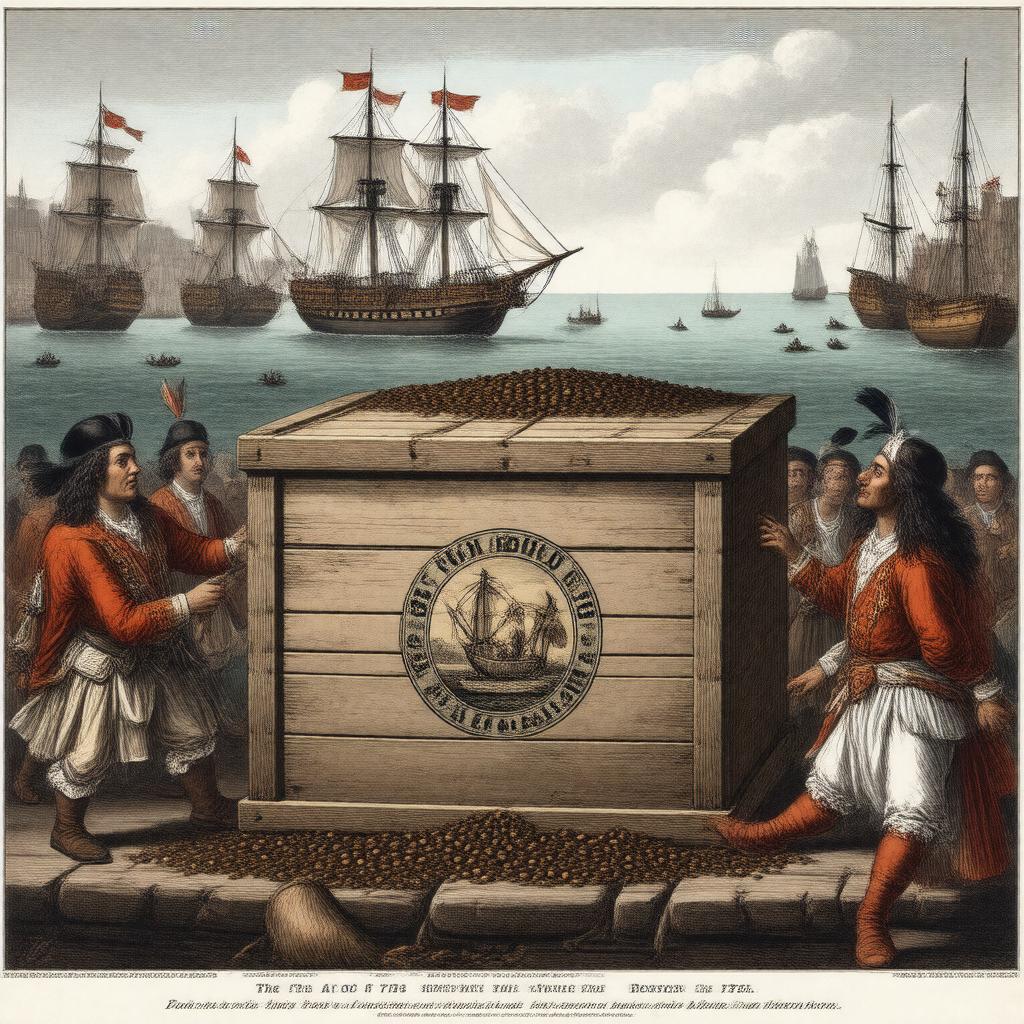 Click to view larger image AI-created image of Tea Act