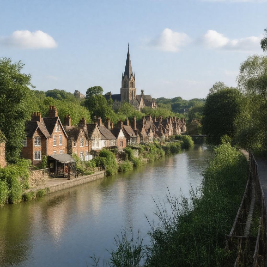 Click to view larger image AI-created image of Teddington, Middlesex, England