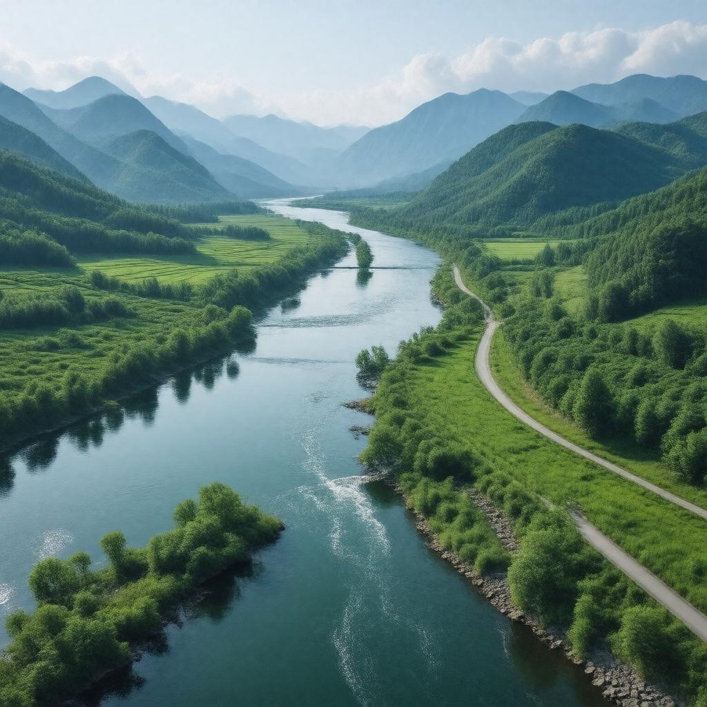 AI-created image of Tedori River