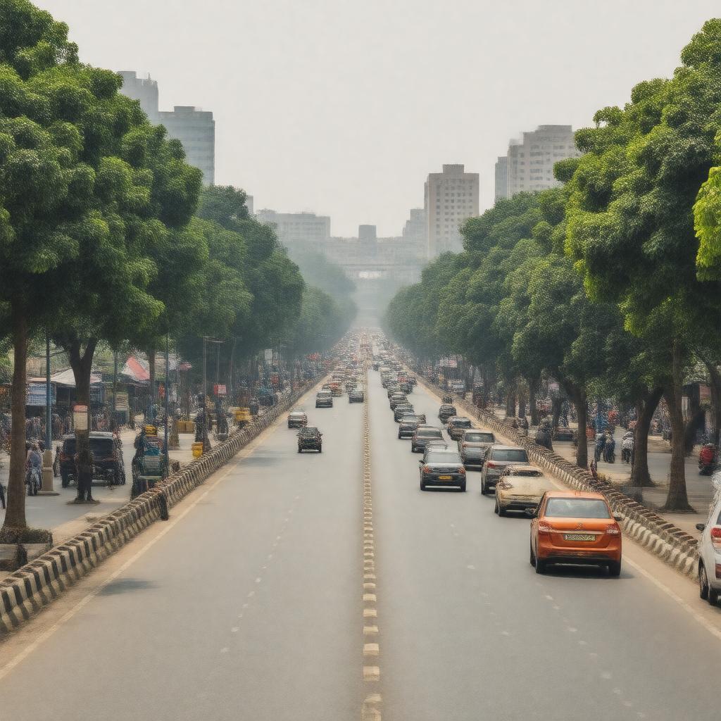 AI-created image of Teen Murti Marg, New Delhi