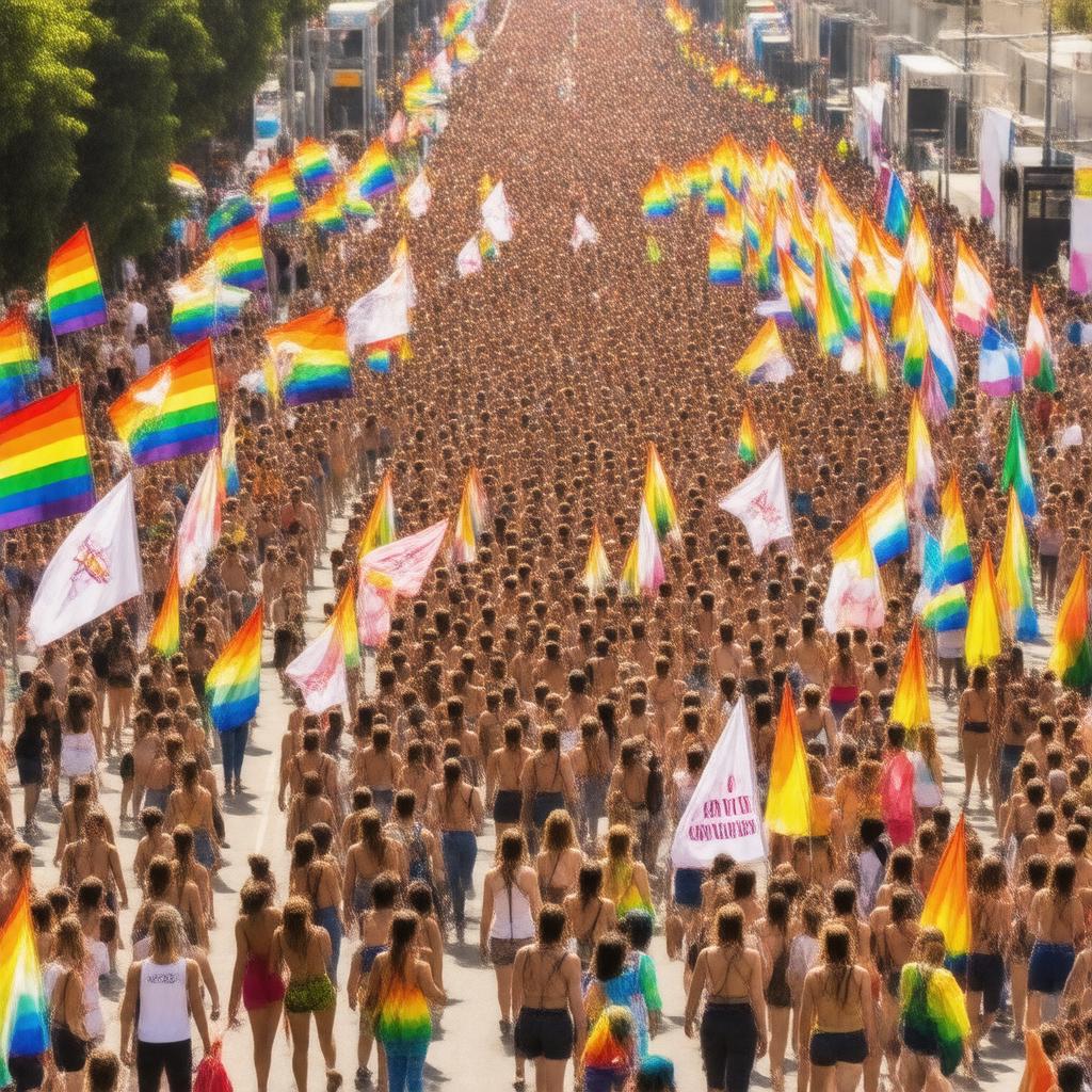 Click to view larger image AI-created image of Tel Aviv Pride
