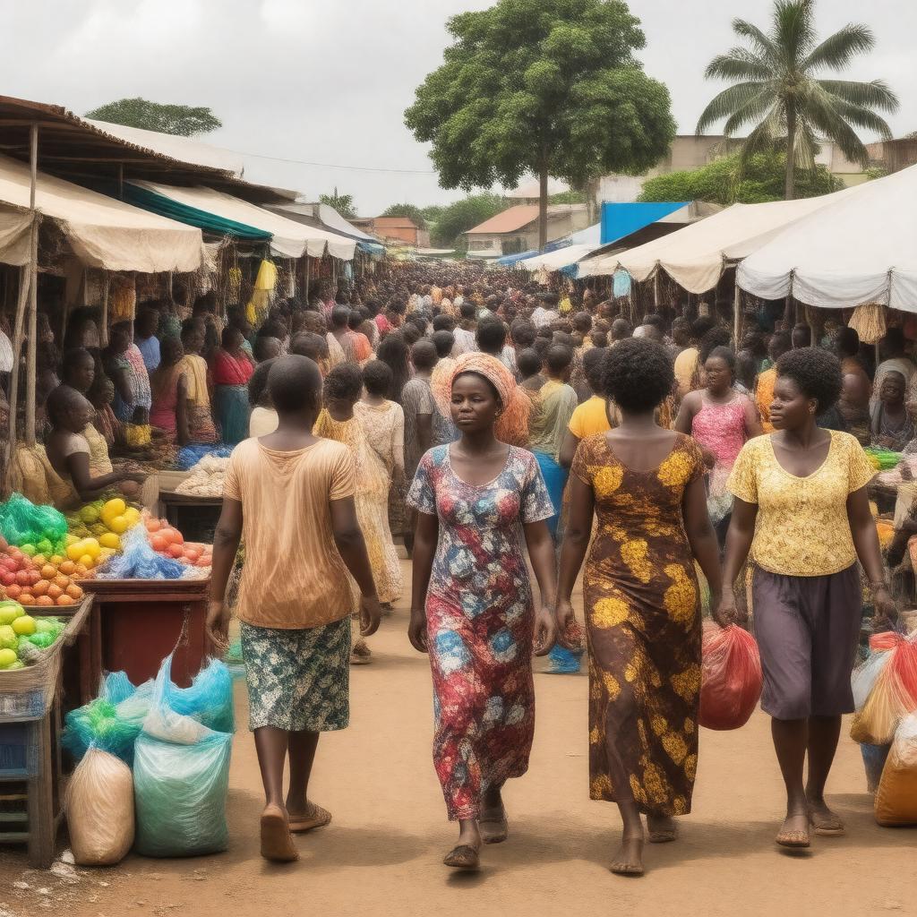 AI-created image of Tema Community 1 Market