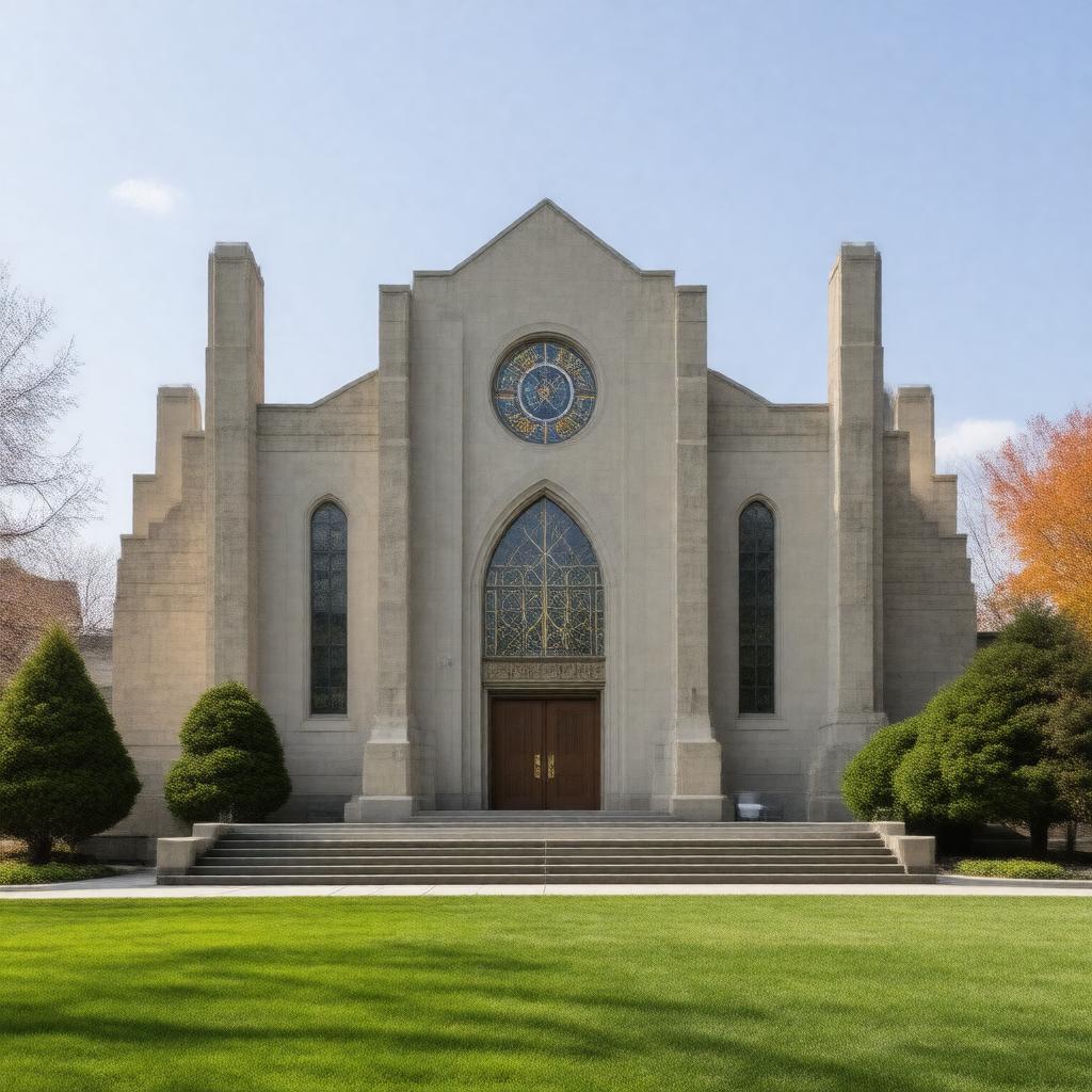 Click to view larger image AI-created image of Temple Shalom of Newton
