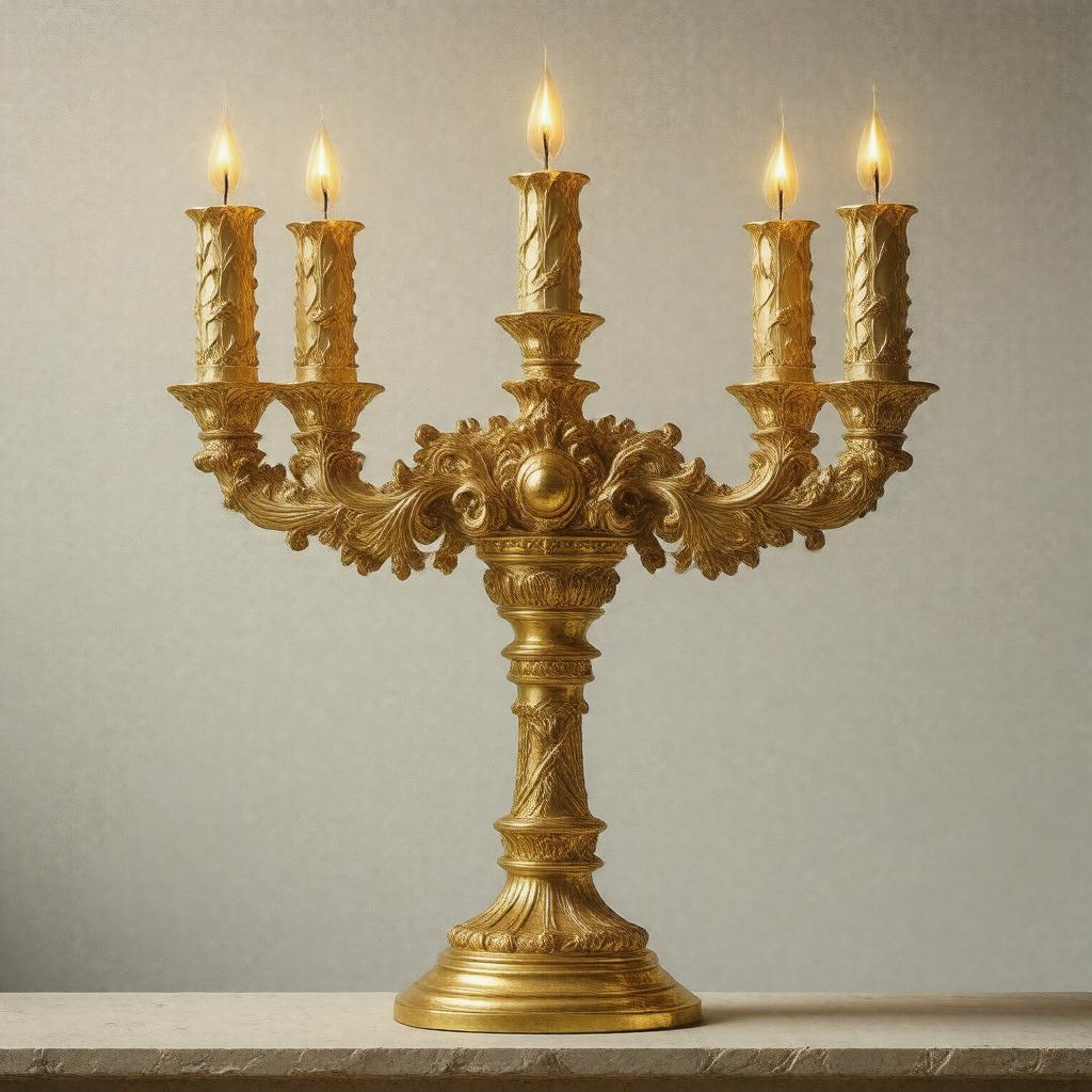 AI-created image of Temple menorah