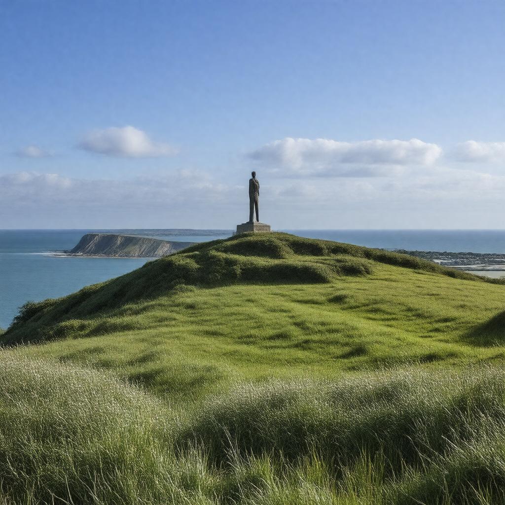 Click to view larger image AI-created image of Tennyson Down, Isle of Wight