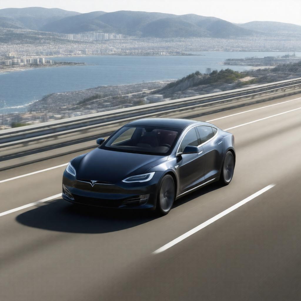 AI-created image of Tesla Autopilot