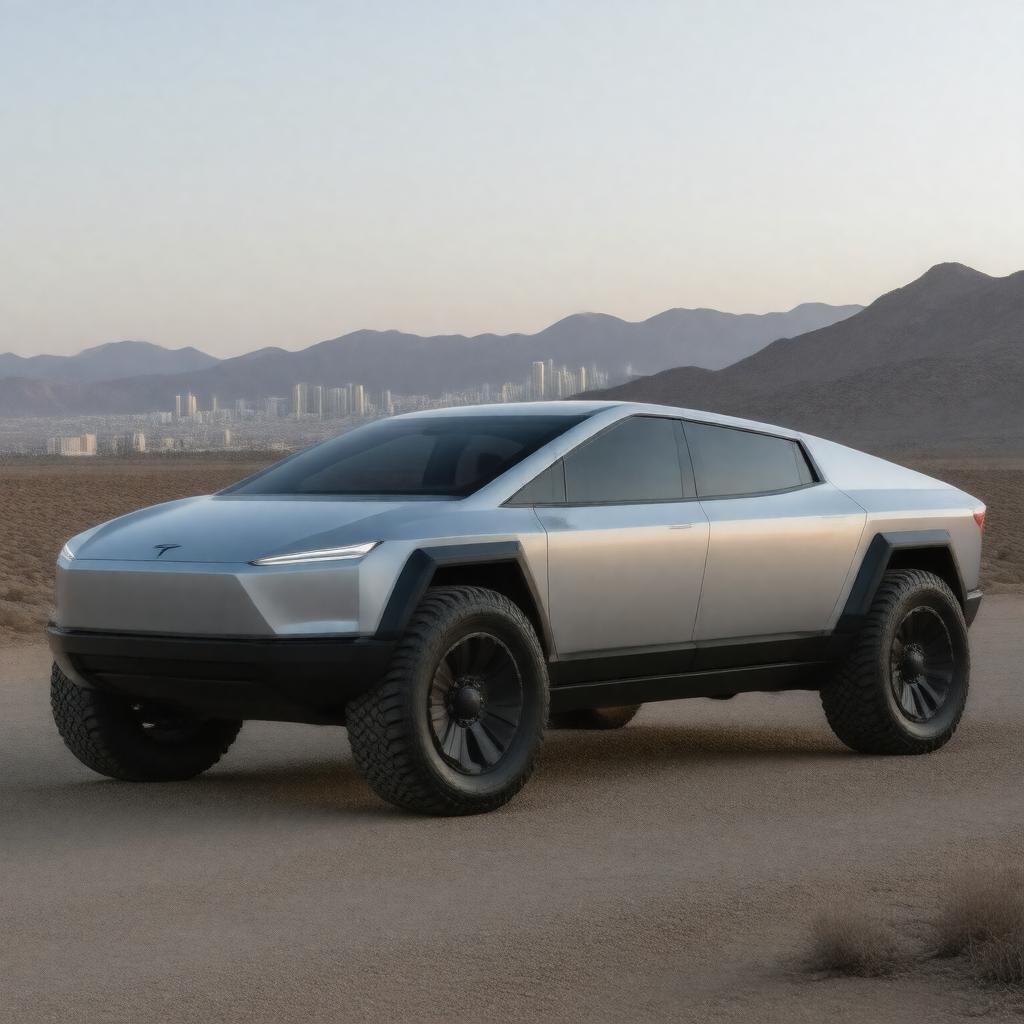 AI-created image of Tesla Cybertruck