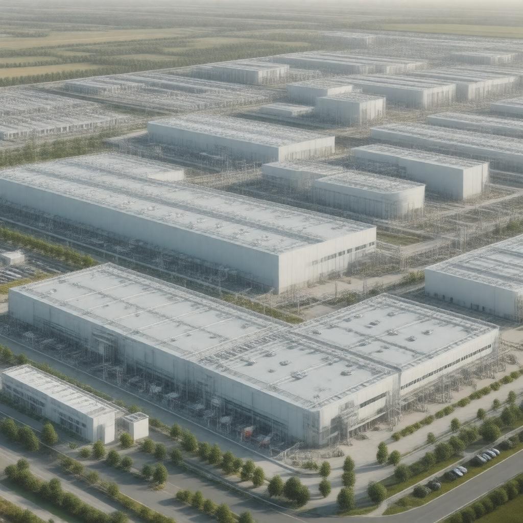 AI-created image of Tesla Gigafactories