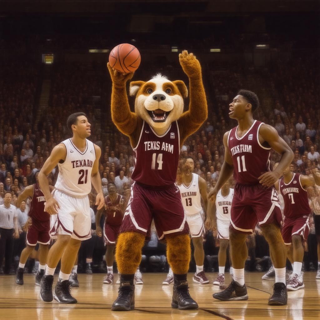 AI-created image of Texas A&M Aggies basketball