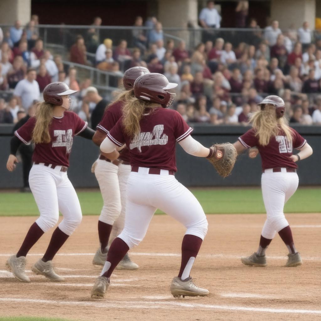 Click to view larger image AI-created image of Texas A&M Aggies softball