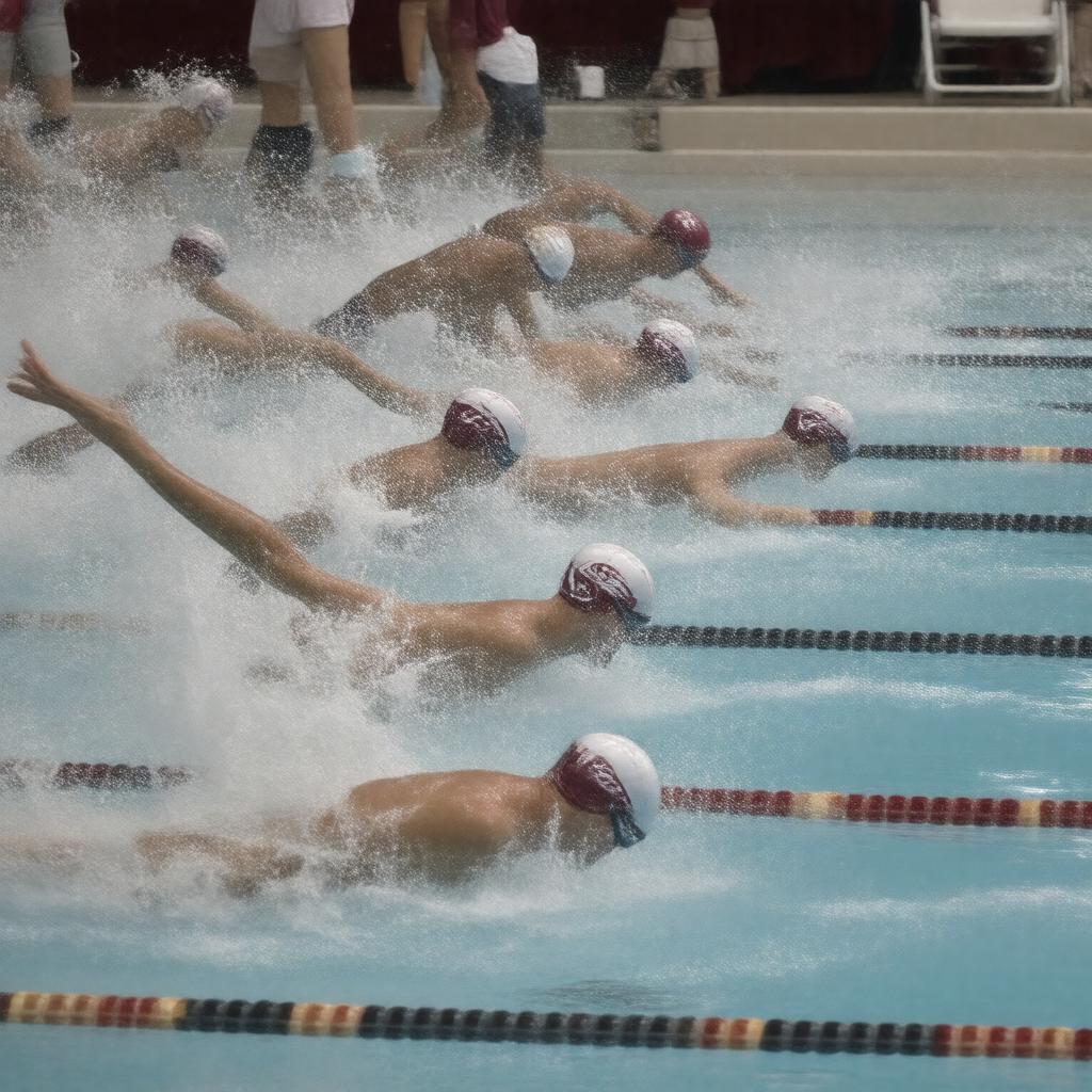 AI-created image of Texas A&M Aggies swimming and diving