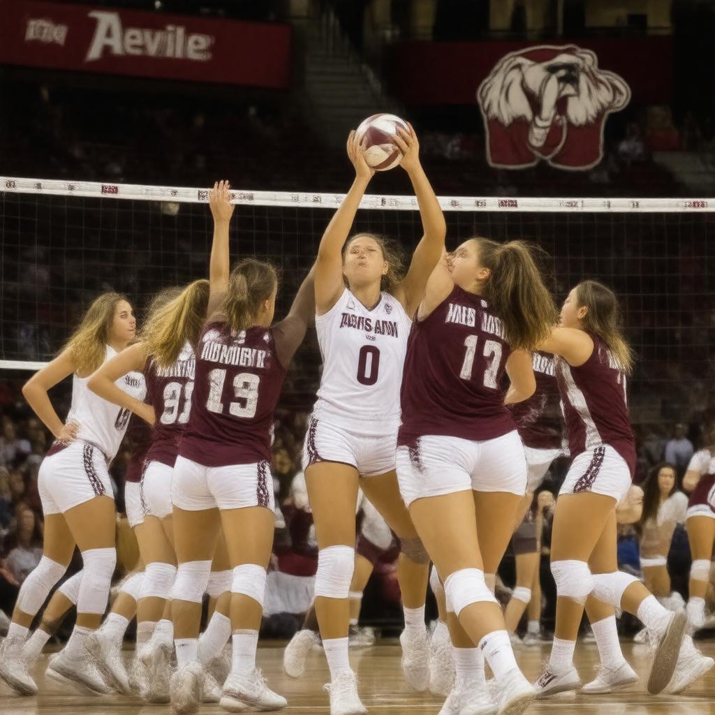 AI-created image of Texas A&M Aggies volleyball