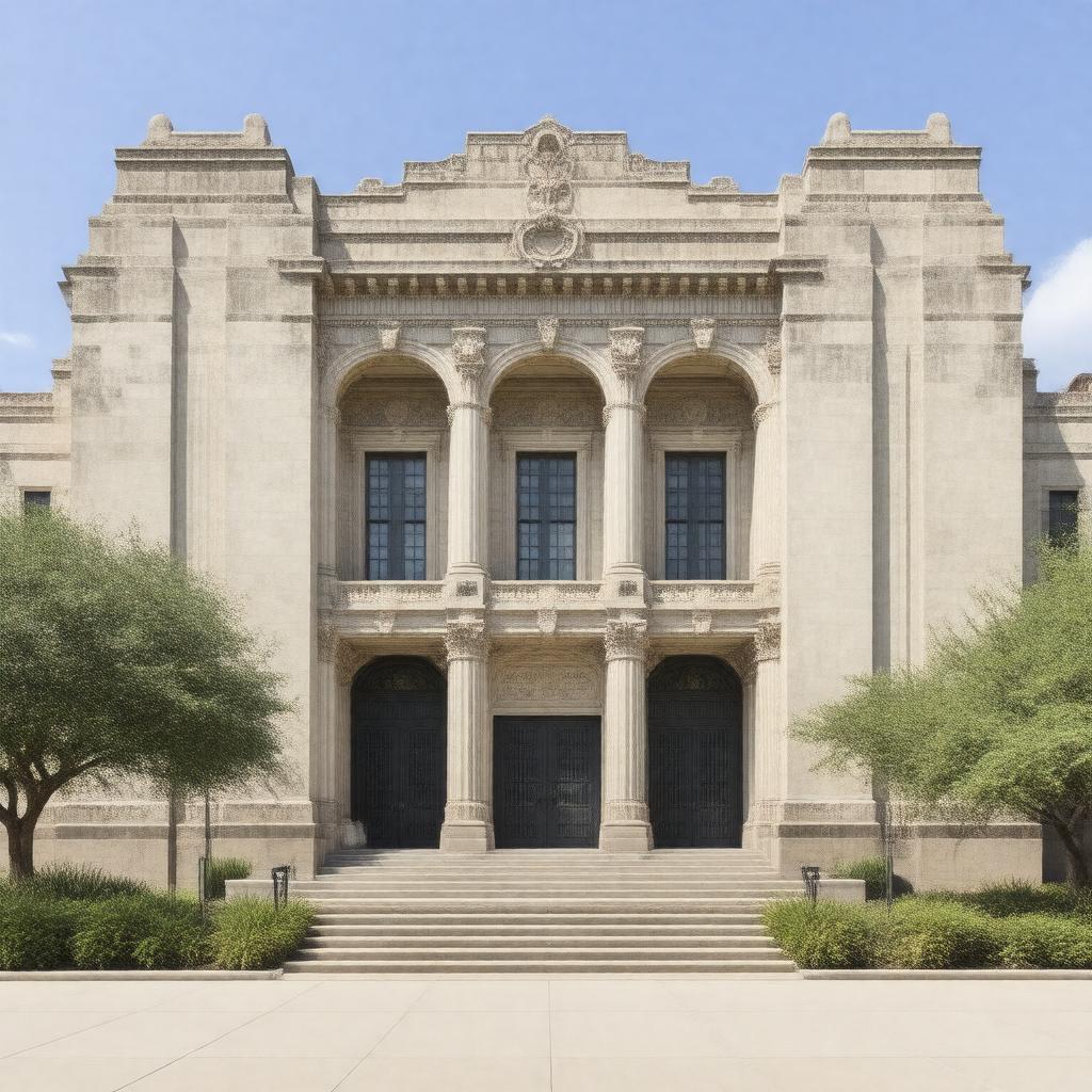 Click to view larger image AI-created image of Texas Memorial Museum