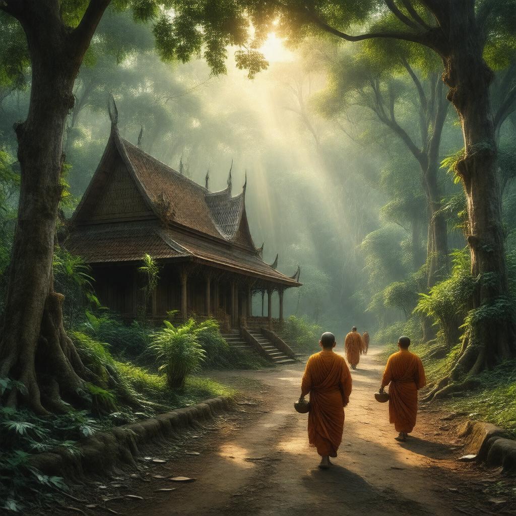 AI-created image of Thai Forest Tradition