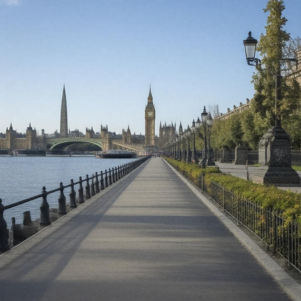 AI-created image of Thames Embankment