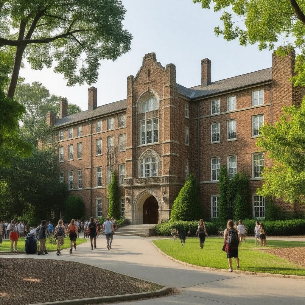 AI-created image of Thatcher Hall