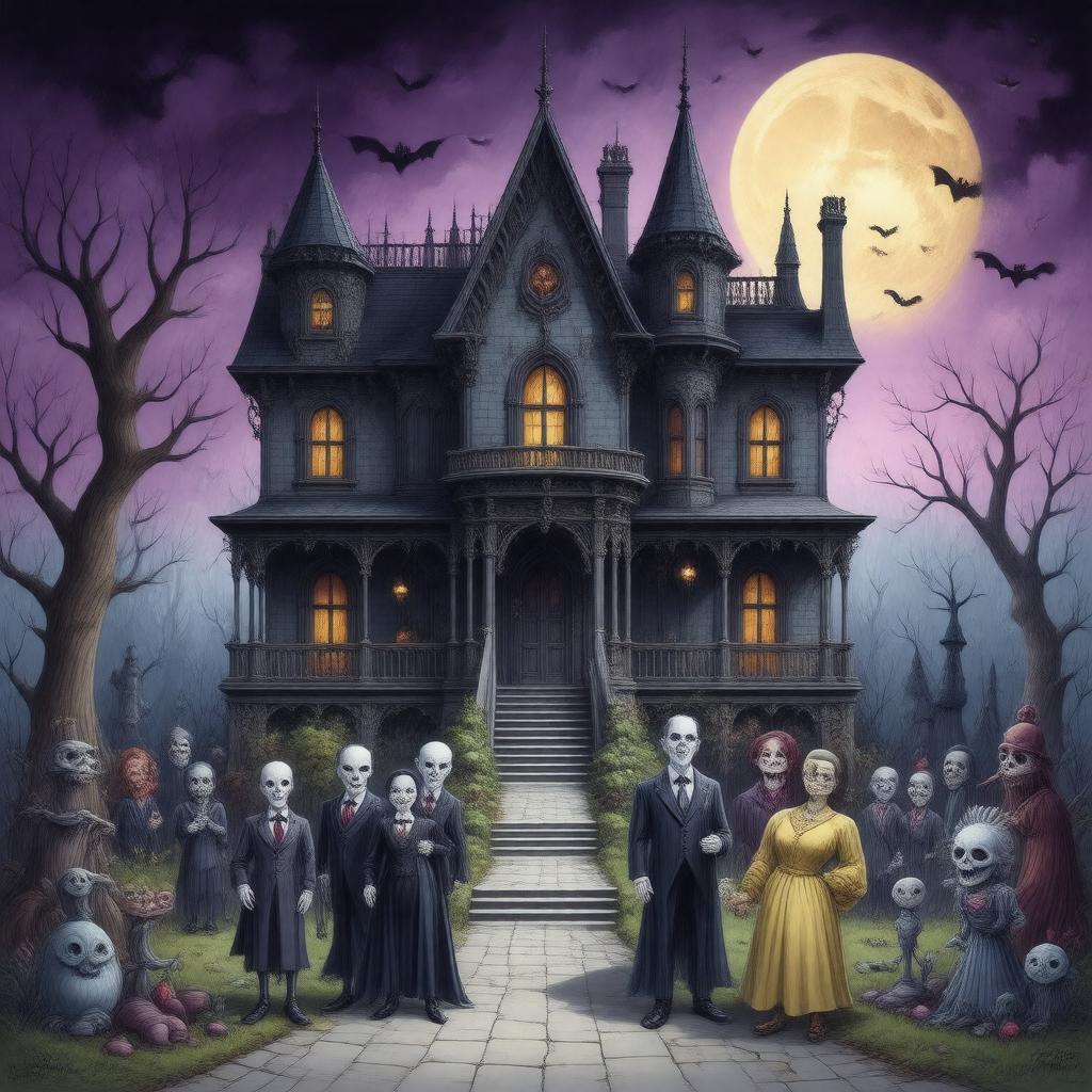 AI-created image of The Addams Family
