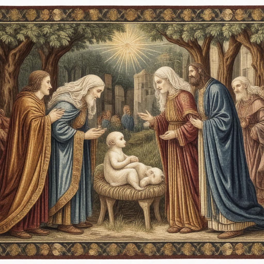 AI-created image of The Adoration of the Magi tapestry