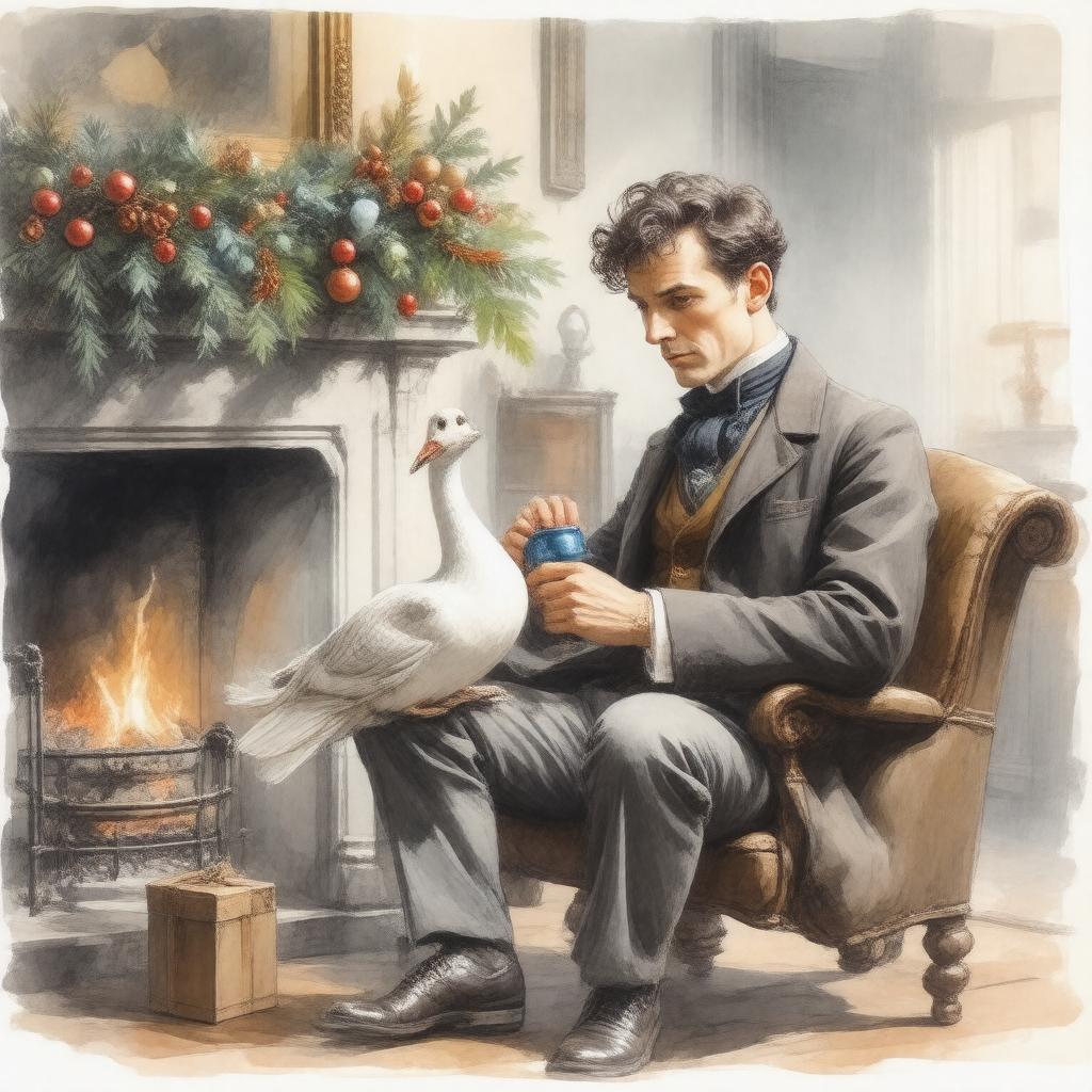 AI-created image of The Adventure of the Blue Carbuncle