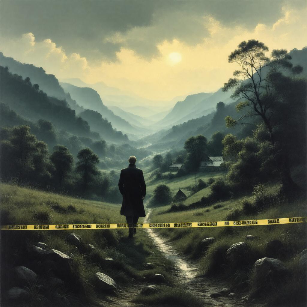 AI-created image of The Adventure of the Boscombe Valley Mystery