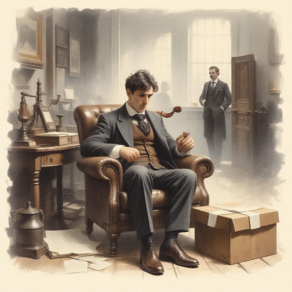 Click to view larger image AI-created image of The Adventure of the Cardboard Box