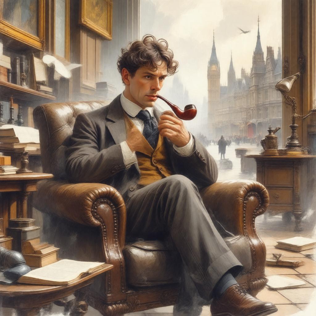 AI-created image of The Adventure of the Red-Headed League