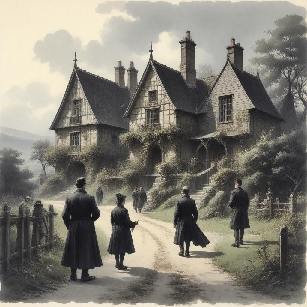 Click to view larger image AI-created image of The Adventure of the Three Gables