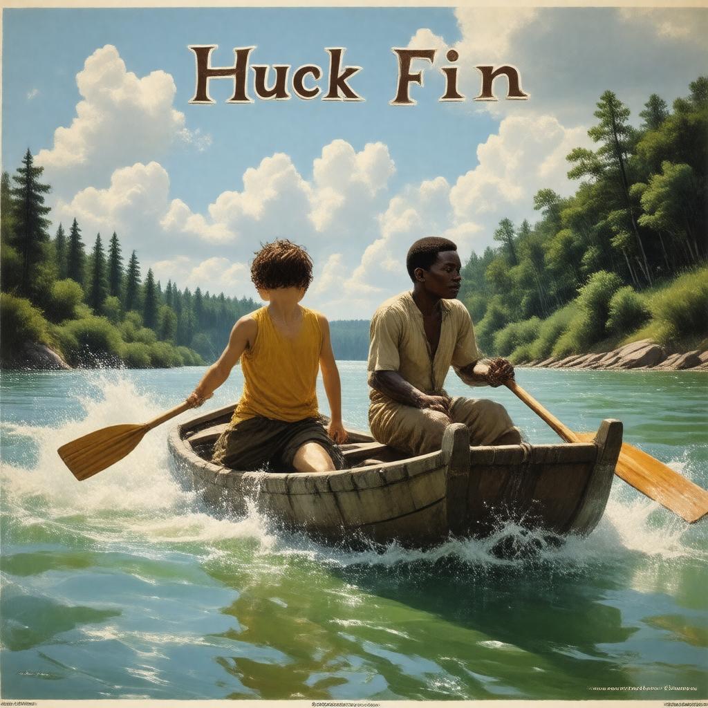 AI-created image of The Adventures of Huck Finn