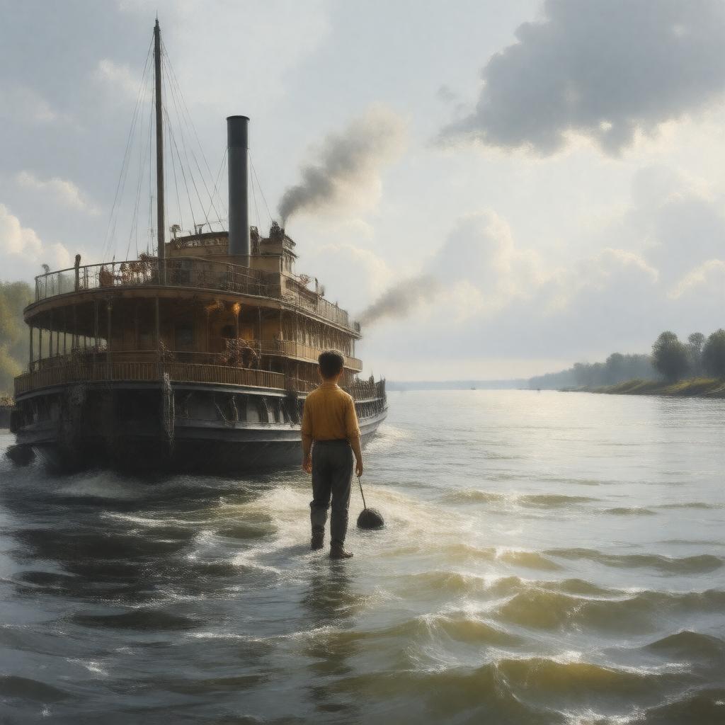 AI-created image of The Adventures of Huckleberry Finn