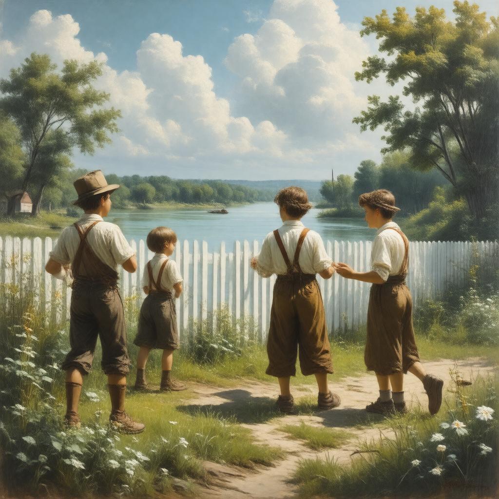 AI-created image of The Adventures of Tom Sawyer
