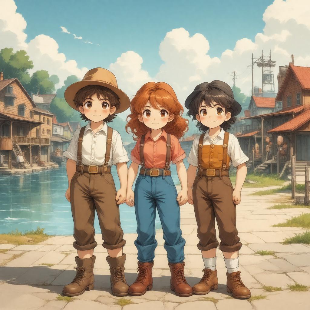 AI-created image of The Adventures of Tom Sawyer (Japanese anime)