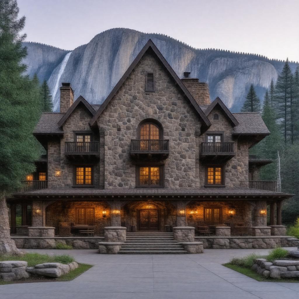 AI-created image of The Ahwahnee