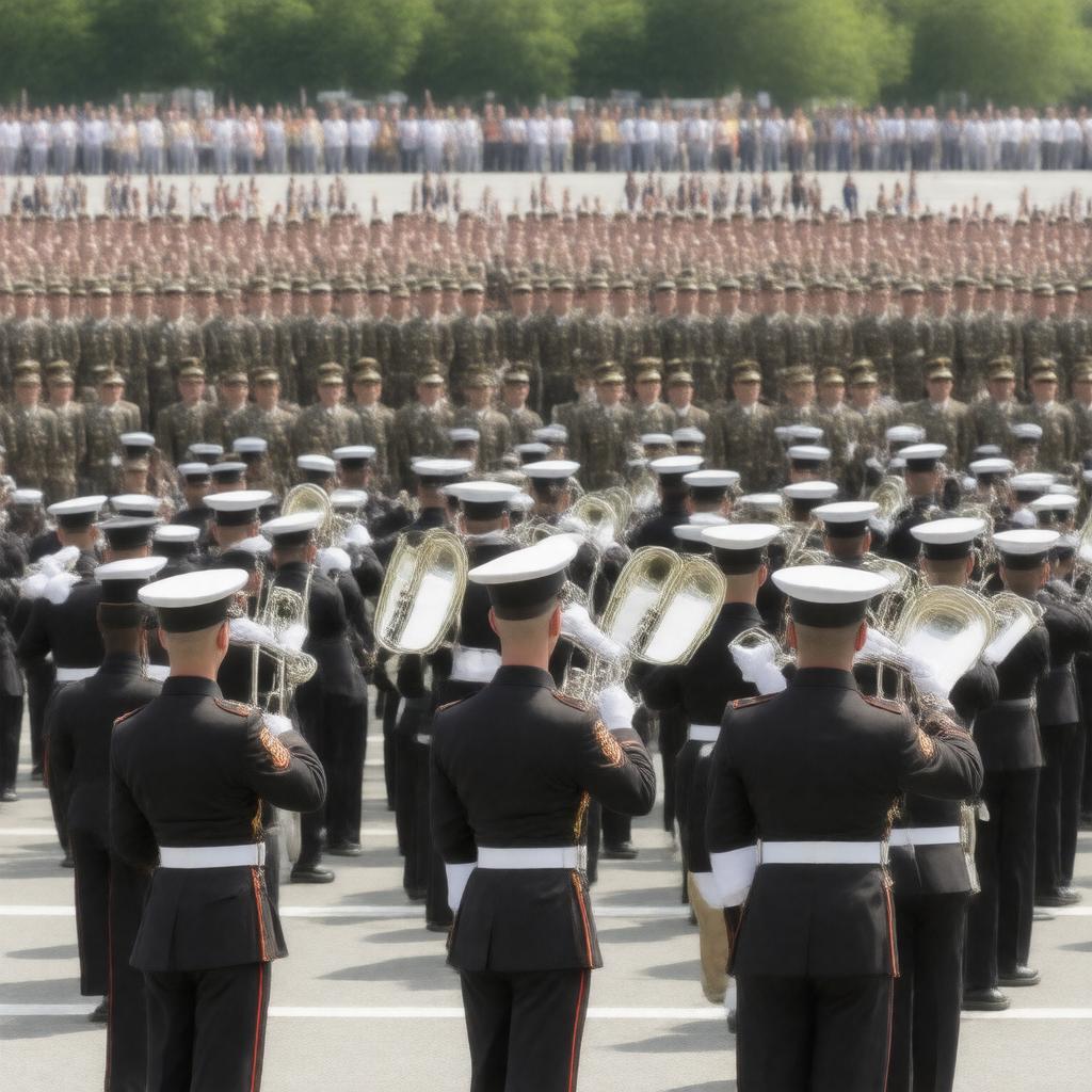 AI-created image of The Army Goes Rolling Along