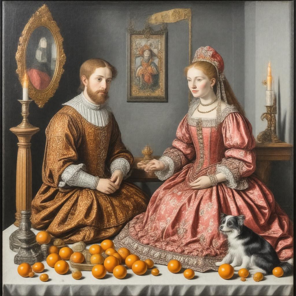 AI-created image of The Arnolfini Portrait