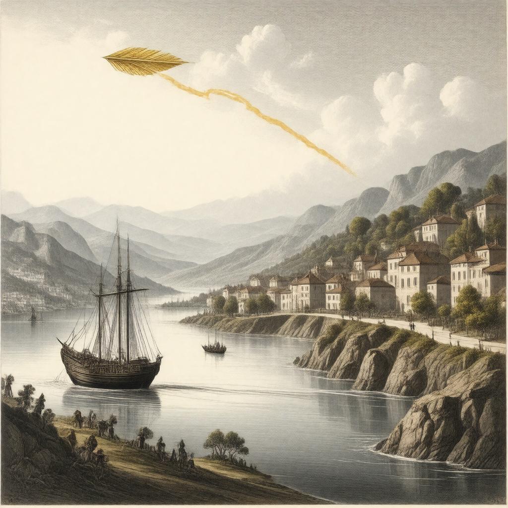 AI-created image of The Arrow of Gold