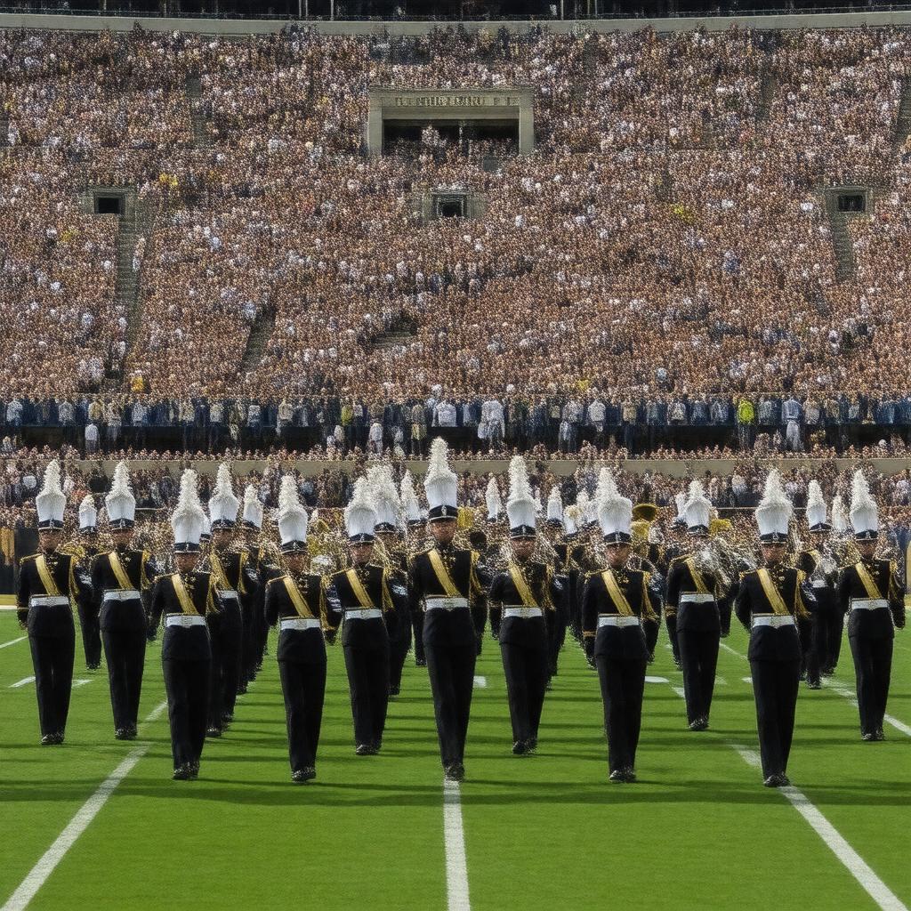 Click to view larger image AI-created image of The Band of the Fighting Irish
