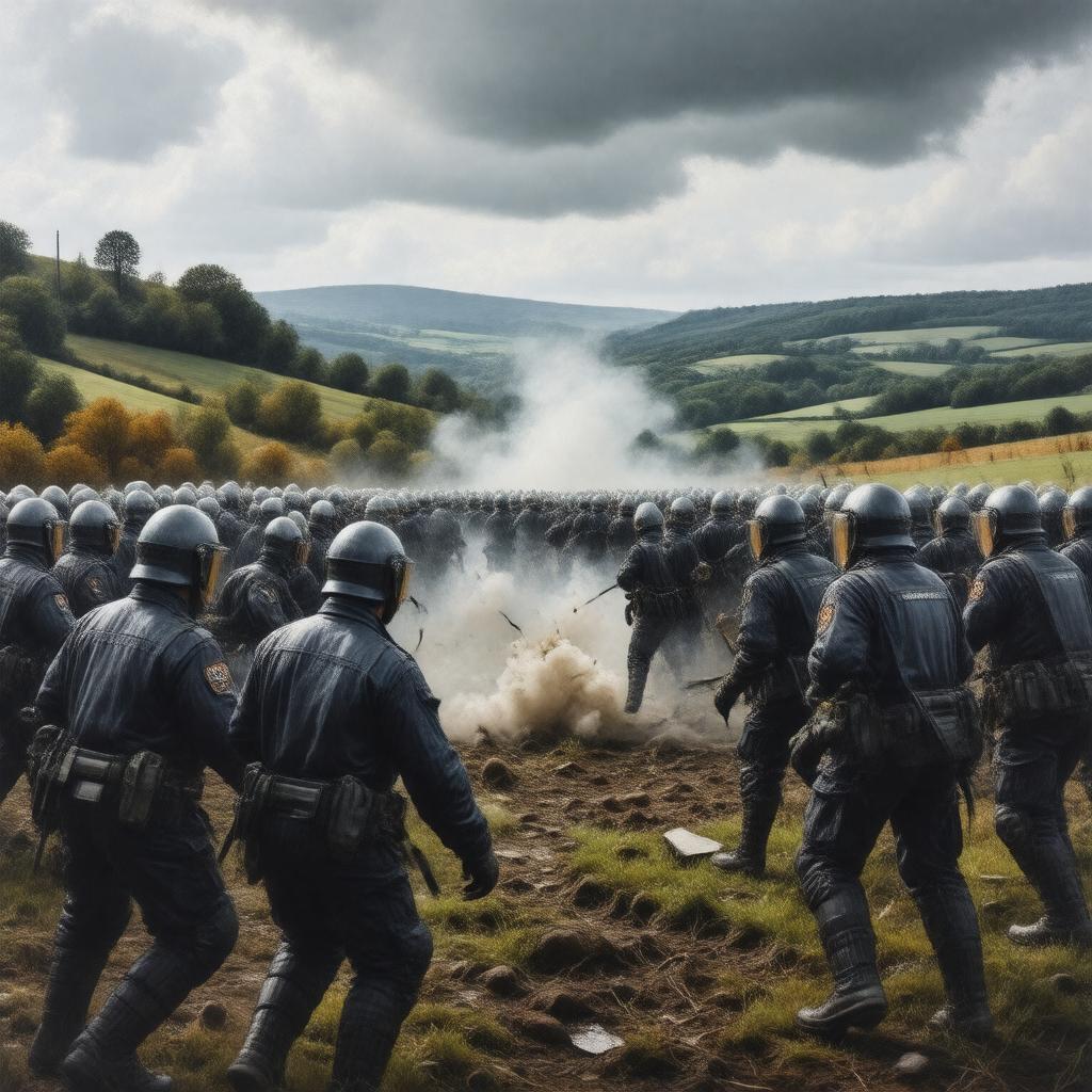 AI-created image of The Battle of Orgreave