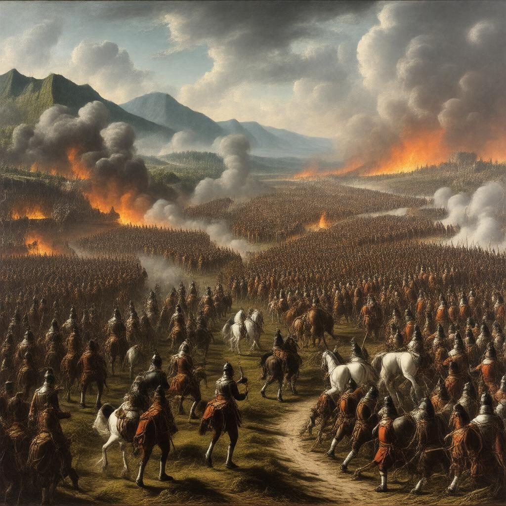 AI-created image of The Battle of Waterloo (painting)