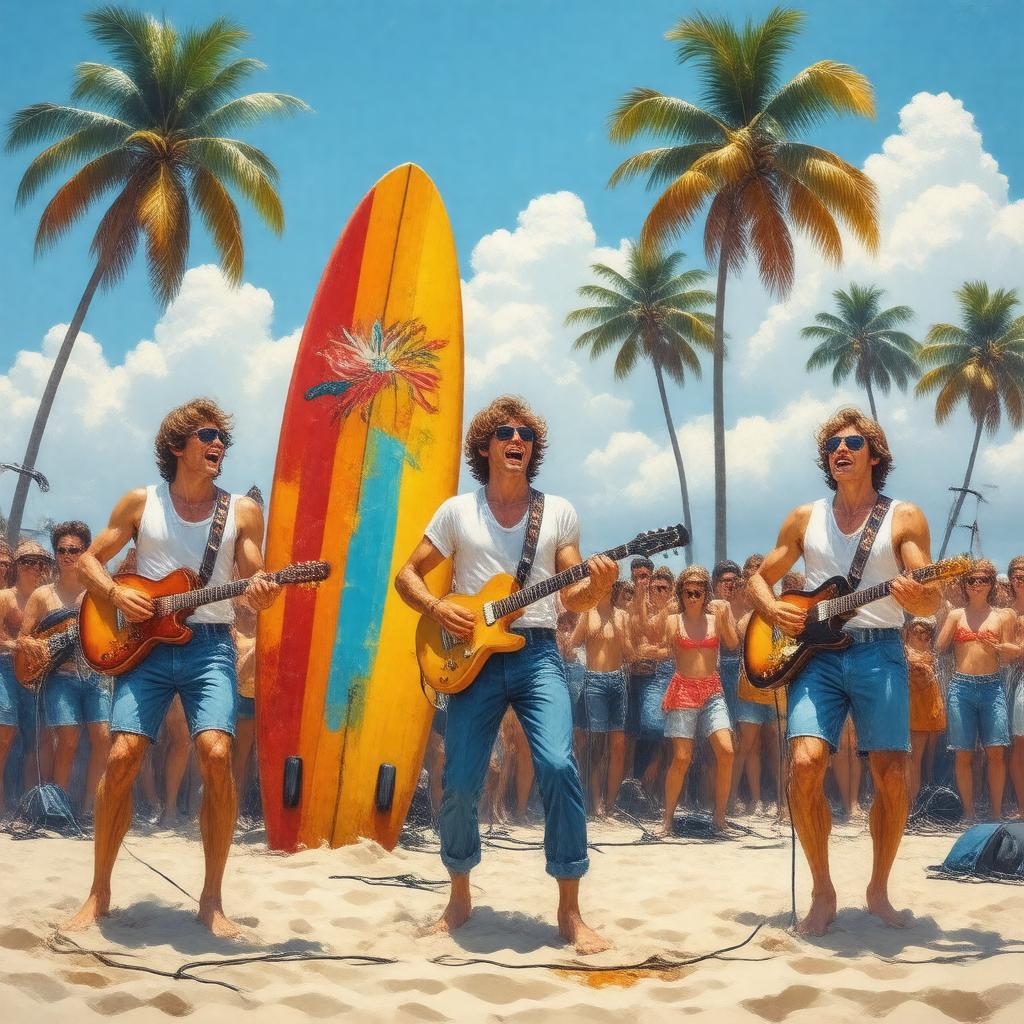 AI-created image of The Beach Boys
