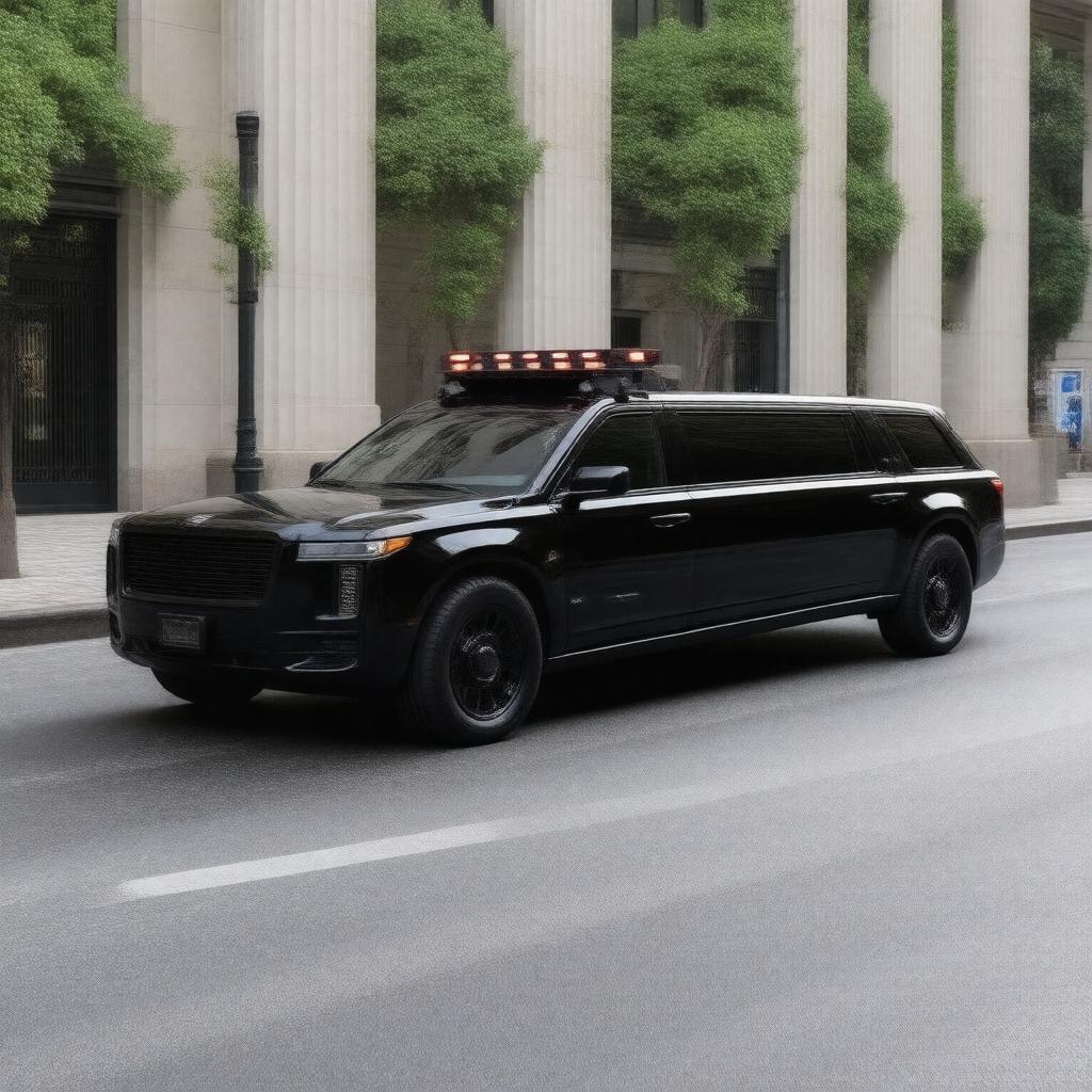 AI-created image of The Beast (presidential state car)