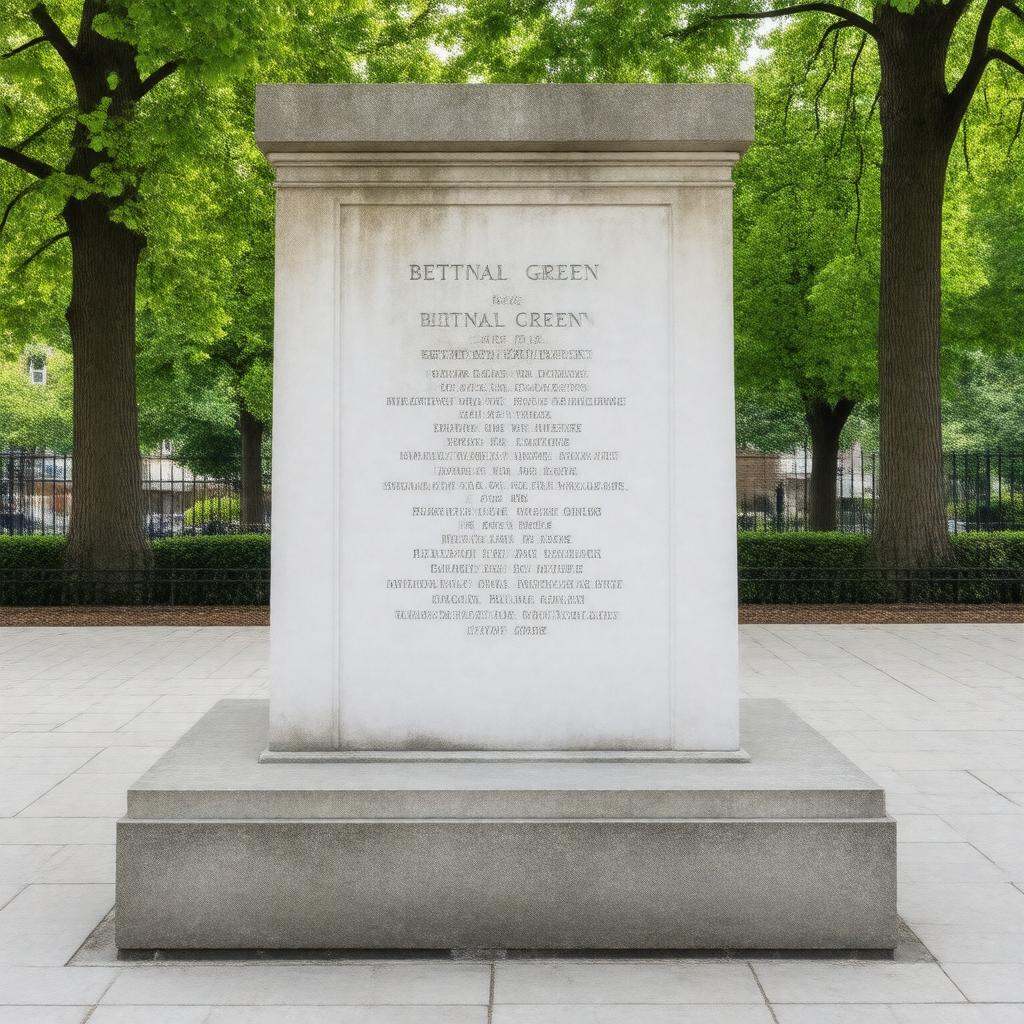 AI-created image of The Bethnal Green Gardens War Memorial