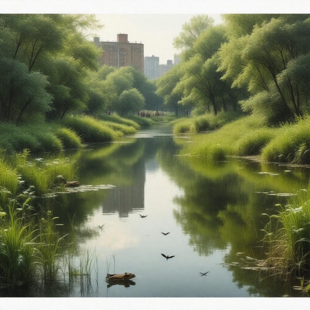 AI-created image of The Bethnal Green Nature Reserve