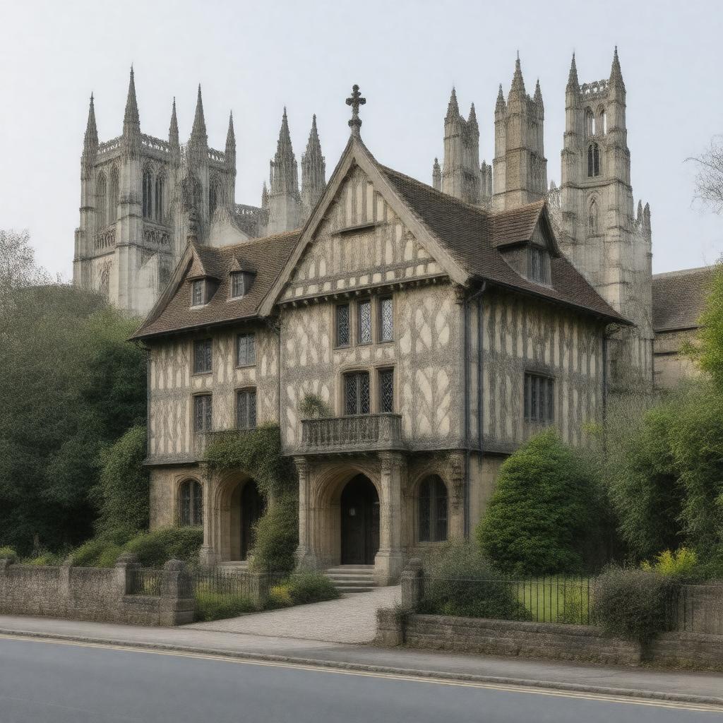 AI-created image of The Bishop's House, Ely
