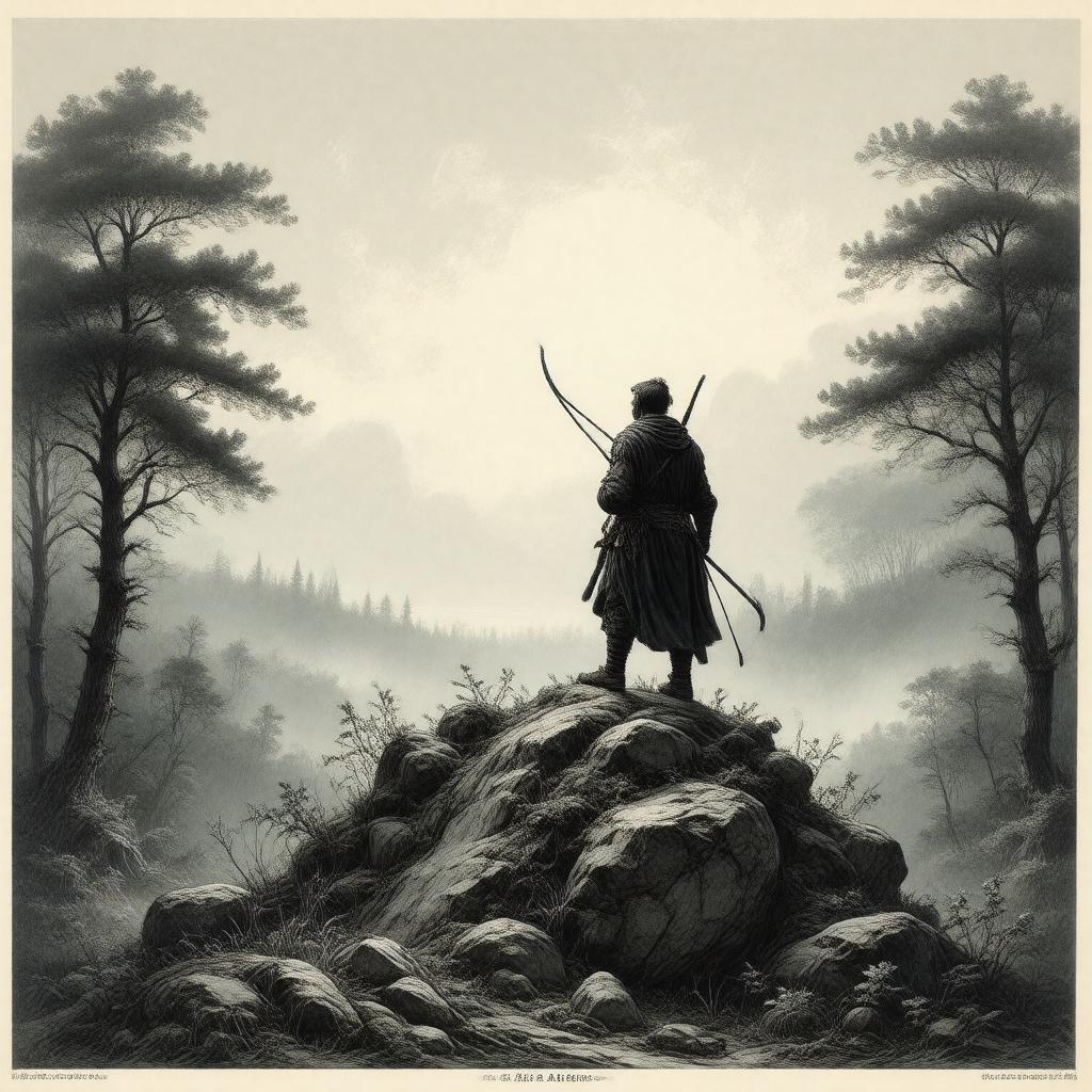 AI-created image of The Black Arrow