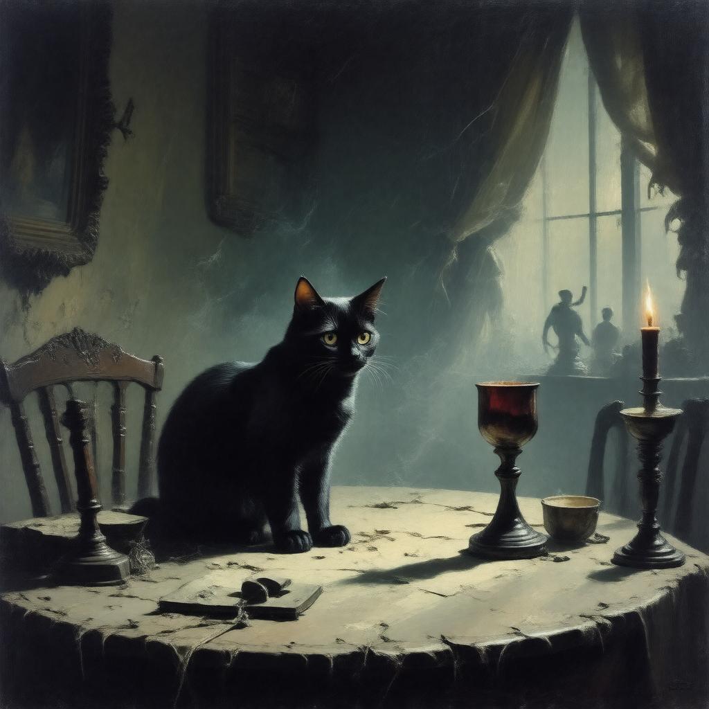 AI-created image of The Black Cat