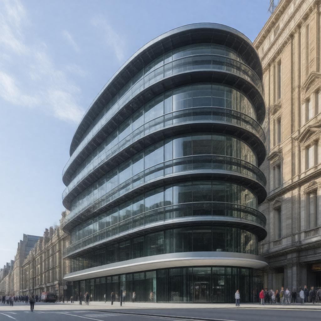 AI-created image of The Bloomberg European Headquarters